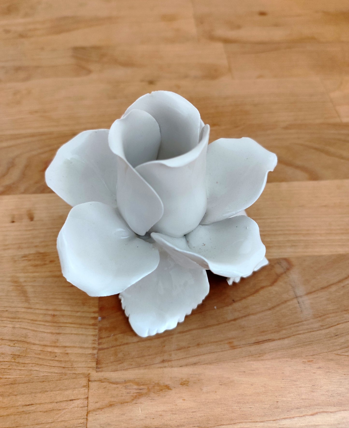 Portacandela Rosa in Ceramica Artigianale